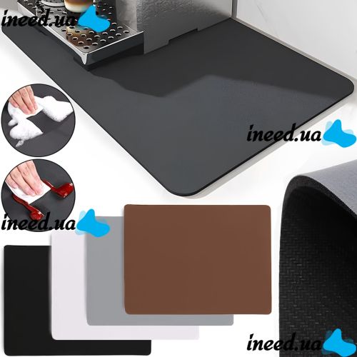 Влаговпитывающий нано коврик для сушки посуды Kitchen Rug 40х30 см универсальная кухонная сушилка, антискользящая резиновая подкладка для кухни