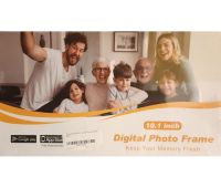Цифровая акриловая фоторамка Photo Frame Frameo 10.1" 16 ГБ с Wi-Fi сенсорным IPS экраном умная электронная рамка для фото видео с часами Коричневая