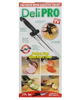 Кухонный нож для точной нарезки Deli Pro универсальный нож с сервировочной вилкой из нержавеющей стали 34х15.5х5 см