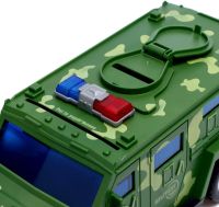 Детская копилка сейф Military Car Safe Box YJ847 купюроприемник, банкомат, электронная военная машинка для денег с кодовым замком на батарейках