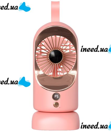 Беспроводной аккумуляторный вентилятор Portable Mini Fan F-5 портативный настольный мини охладитель воздуха с держателем 5 режимов от USB HR-89