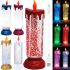 Night Light candle Romantic Candle H-86 decorative oil Candle with snow and sequins, lamp with LED backlight on RGB batteries