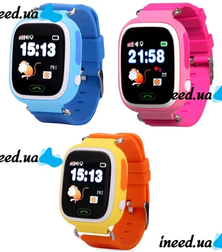 Розумний дитячий смарт-годинник Smart Baby Watch Excelvan Q80 з функцією GPS трекера, наручний смарт-годинник з SIM-карткою 400 мАг IOS Android