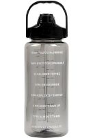 Спортивная бутылка с поилкой для воды Water Bottle Large Gym 2л портативная герметичная бутылка с таймером, соломинкой и ручкой для занятий спортом