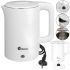 Electric kettle Domotec MS-5028 1.8 liter tabletop disk electric kettle Domotec 1500W with operation indicator and auto unplugging White