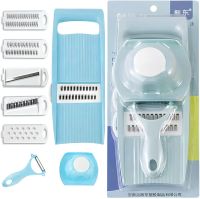 Manual Vegetable Cutter DT-17 5 in 1 kitchen slicer, vegetable slicer for peeling and cutting fruits and vegetables, flat slicer with interchangeable attachments