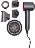 Фен для укладки и сушки волос Super Hair Dryer Supersonic HD07 5 в 1 стайлер со сменными магнитными насадки, защитой от перегрева и турборежимом 1600 W Розовый