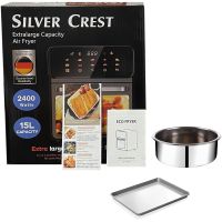 Мультипечь с обдувом Silver Crest FD-1015B 2400W 15л электронная аэрогриль для приготовления еды без масла 10 программ настольная фритюрница от сети