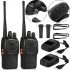 A set of two Baofeng BF-888S walkie-talkies with 16 channels up to 5 km, a radio station for 2 dual-band 1500 mAh walkie-talkies with built-in FM walkie-talkie