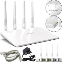 High-speed Mini Router Wi-Fi Router Pix-link LV-WR21Q 300 Mbit 2.4GHz, Wireless Wi-Fi Router up to 300Mb/s 4 Antennas 4 Ports White