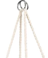 Подвесное кресло-качалка Outtec Boho XXL O-66488 120x80x60 см плетеная садовая качеля, бразильский гамак для дома и террасы до 150 кг Бежевый