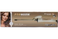 Плойка для афро кудрей Promozer MZ-2218 9 мм тонкая афроплойка для завивки и укладки волос, керамические мелкие щипцы с индикатором и подставкой 35W