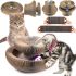 Когтеточка лежанка для кішок Cat Scratching Board 2 в 1 підлогова складна іграшка з м'ячиком для гри з гофрокартону, розкладний чарівний орган