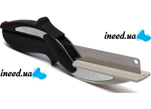 Умные ножницы для нарезки овощей Smart Clever Cutter JN-59 3 в 1 универсальный кухонный нож для быстрой шинковки, нож-ножницы и доска для резки