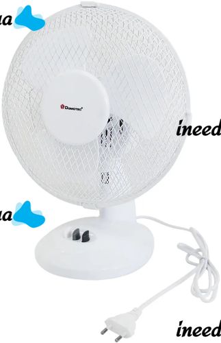 Настільний вентилятор Domotec MS-1624 портативний поворотний Електровентилятор 2 режими швидкості із захисною сіткою для будинку 23W MS1624 Білий 