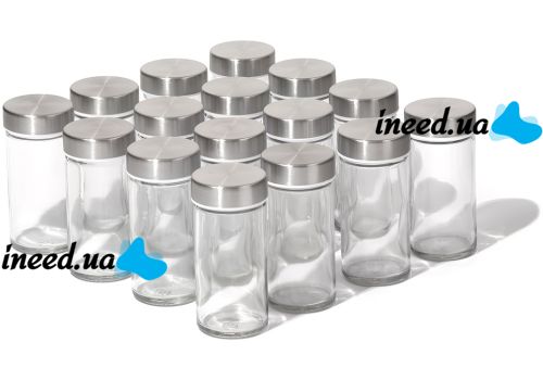 Набір баночок для зберігання спецій і приправ Spice Rack T013 - 16 Полиця органайзер на 16 відсіків, комплект ємностей для сипучих продуктів на підставці