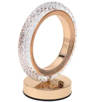 Настольная лампа-ночник Circle Table Light PC-8217 сенсорный ночник круг, светодиодная лампа светильник с кристаллами на акриловой подставке 3 режима