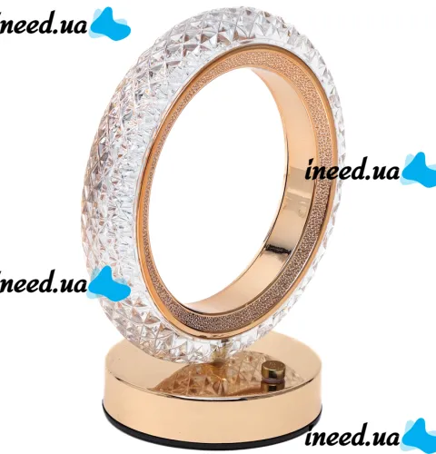 Настольная лампа-ночник Circle Table Light PC-8217 сенсорный ночник круг, светодиодная лампа светильник с кристаллами на акриловой подставке 3 режима
