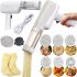 Ручна машинка для приготування і нарізки локшини Pasta Maker XL-859 Пастамейкер бездротовий пістолет, знімний прес з насадками на акумуляторі Білий