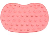 Silicone massage mat Cleaner Shower Foot Scrubber Mat Pink LY-379 back and foot suction cup wall mounted shower washcloth Pink
