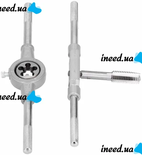 Набор метчики и плашки Tap and Die Set M3-M12 20 штук комплект стальных метчиков и плашек для нарезания метрической резьбы в кейсе мечек и лерка