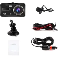 Автомобильный Видеорегистратор 4" Full HD сенсорный экран DVR BT-100 на 2 камеры заднего вида Универсальный авторегистратор с двумя камерами