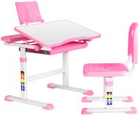 Children's desk with chair Bambi M 4818-4 student Desk and Chair with adjustable height and Stand for books from 3 years old NJ-492 Pink