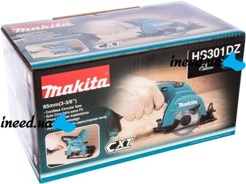 Аккумуляторная дисковая пила Makita HS301DZ циркулярная пила на два аккумулятора для продольного и поперечного распила в кейсе 85 мм 25.5 мм