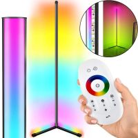 Напольный угловой RGB торшер светильник Nook Lamp 120 см с пультом управления, Угловая светодиодная LED лампа подсветка с разными режимами Черный