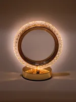Настольная лампа-ночник Circle Table Light PC-8217 сенсорный ночник круг, светодиодная лампа светильник с кристаллами на акриловой подставке 3 режима
