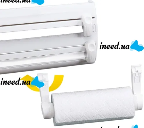 Кухонный тройной держатель Triple Paper Dispenser 3 в 1 для бумажных полотенец пищевой пленки и фольги Диспенсер органайзер Kitchen Roll (MA-53-20)