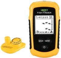 Портативный эхолот Lucky Fish Finder FFW1108-1 с цветным экраном до 100м для поиска рыбы Универсальный проводной рыболокатор для рыбалки Желтый