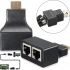 Single Channel Passive Dual Adapter HDMI Signal Extender - 2xRJ45 Voltronic Adapter over UTP Cable over Two Twisted Pairs Up to 30m 1080P Black