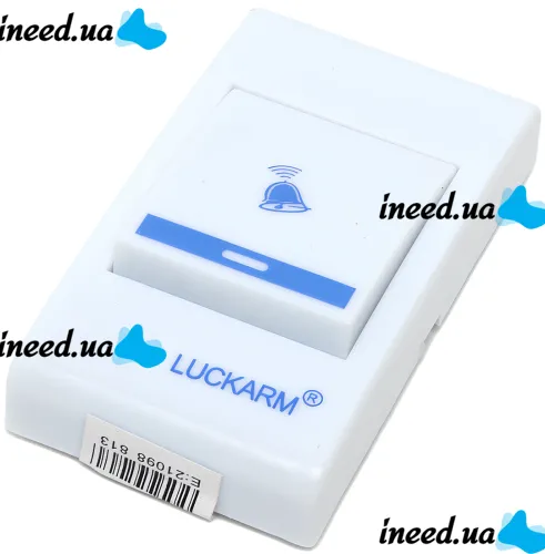 Дверной звонок Luckarm Intelligent D006 от розетки 220V беспроводная кнопка передатчик сигнала и приемник от сети на 38 мелодий для входной двери до 100 м