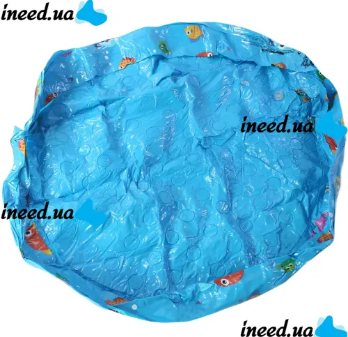 Kruzzel SP-30 2-in-1 Inflatable Kids' Pool for Swimming and Ball Play – 58 L Round Play Pool with Soft Bottom for Toddlers Ages 1 and Up – 80 x 30 cm – Blue