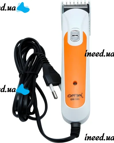Проводная машинка для стрижки волос Gemei GM-301 15 W профессиональный триммер для окантовки бороды и усов от сети с насадкой