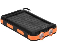 Портативное зарядное устройство HOCO J164 Power Bank 8000mAh с солнечной панелью и фонариком Solar 10W внешний аккумулятор повербанк для зарядки