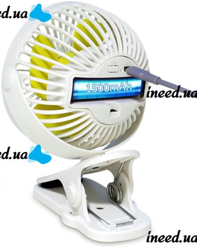 Настольный вентилятор на прищепке Small Fan WX-6507 портативный мини-вентилятор, охладитель воздуха на аккумуляторе с зажимом 3 режима работы USB