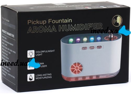 Humidifier Night Light Aroma Humidifier LA-0649 700 ml Ultrasonic Desktop Cleaner, Aroma Diffuser with RGB LED Backlight USB White