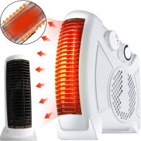 Напольный электрический тепловентилятор дуйка Domotec MS-5903 2000W, Переносной настольный обогреватель 2 в 1 с терморегулятором Домотек MS5903 Белый