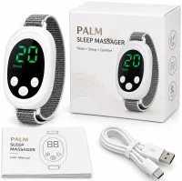 Ручной EMS массажер для улучшения сна Palm Sleep Massager DT-1563 аккумуляторный микротоковый прибор для релаксации, снятия тревоги и стресса от USB