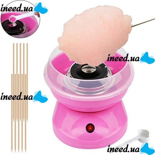 Міні апарат для солодкої вати Cotton Candy Maker GCM-520, Рожевий, Машинка для цукрової вати 500W, солодка вата для дому