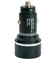 Автомобильное зарядное устройство с вольтметром Car Charger HZ HC7 3.1A, Адаптер для зарядки 2xUSB в прикуриватель, Автозарядка с экраном Черный