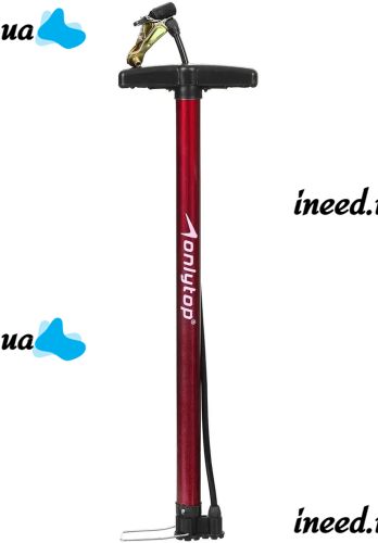Bicycle Hand Pump Onlytop 57 cm Mechanical Hand-held Outdoor Bicycle Pump, Portable Pump for Inflating Wheels, Bicycle Tires and Balls