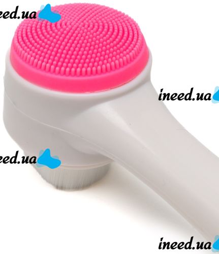 Silicone Facial Cleansing Brush Dual Face Brush TC-300 2 in 1 Double-sided Brush for Delicate Washing and Cleansing of the skin Joko Blend Pink