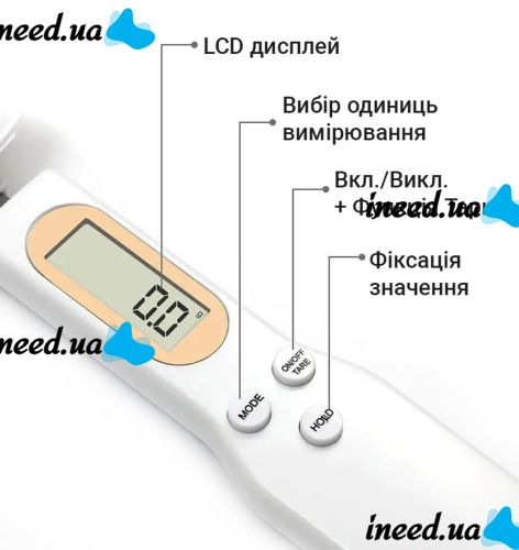 Electronic Scales measuring spoon with LCD screen Cuillere balance EL-57 0,1 - 500 gr Digital Spoon Scale Electronic Kitchen Spoon Scale Digital up to 500g