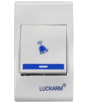 Дверной звонок Luckarm Intelligent D006 от розетки 220V беспроводная кнопка передатчик сигнала и приемник от сети на 38 мелодий для входной двери до 100 м