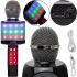 Wireless Karaoke Microphone WSTER WS-1828 Bluetooth USB AUX FM with Built-in Speaker and 4 Timbres of Voice on Battery with Speaker WS1828 Black