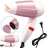 Folding travel hair Dryer PRO BaByliss Coco 1000w for styling and drying hair with a collapsible handle, a concentrator nozzle and a thermostat Pink
