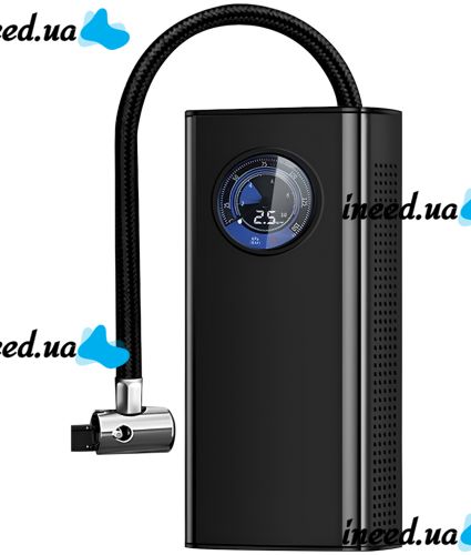 Автомобильный воздушный компрессор Charge Pump CQB002 3600mAh аккумуляторный автокомпрессор с фонариком и дисплеем, насос для подкачки шин 150 PSI